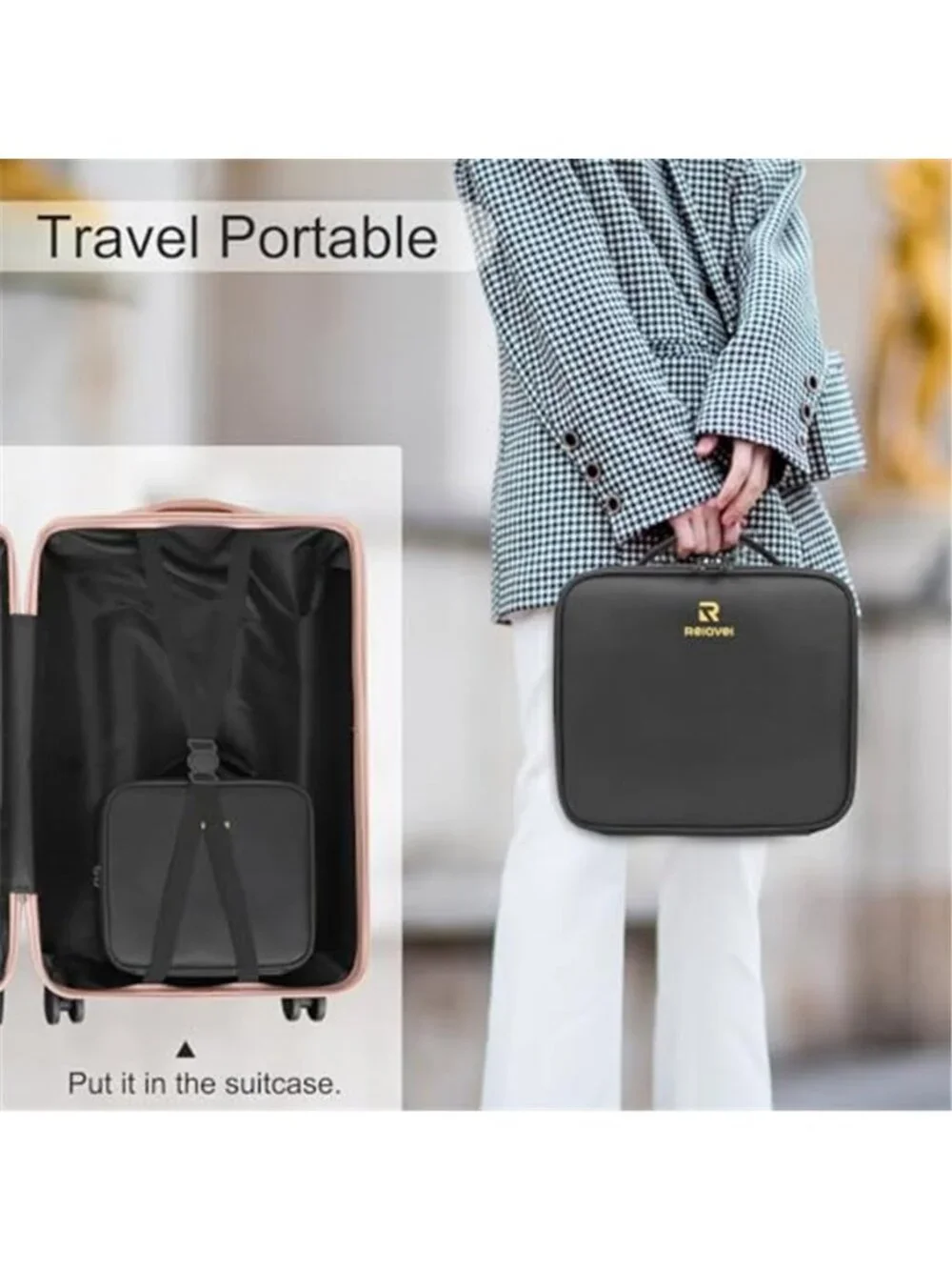 Travel Makeup Train Case Makeup Cosmetic Case Organizer Portable Artist Storage